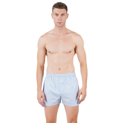 Men’s Blue Boxer Set | Pack Of 3 Comfortable Fit – Mens Shorts on Brown Living™. SKU: ARZIKI009-BLUE-M. Img 4.