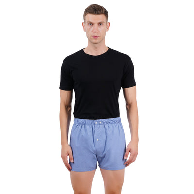 Men’s Boxer Set Blue Stripe Print | Pack Of 3 Comfortable Fit – Mens Shorts on Brown Living™. SKU: ARZIKI013-BLUE-STRIPE-PRINT-M. Img 5.