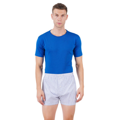 Men’s Boxer Set White Stripe Print | Pack Of 3 – Mens Shorts on Brown Living™. SKU: ARZIKI011-WHITE-STRIPE-PRINT-M. Img 4.