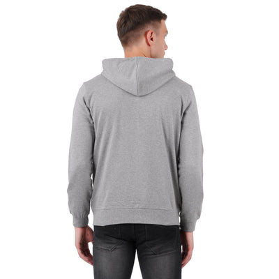 Men’s Grey Melange Zipper Hoodie | Comfortable Layer – Mens Trousers on Brown Living™. SKU: ARZIKI59-GREYMELANGE-M. Img 2.