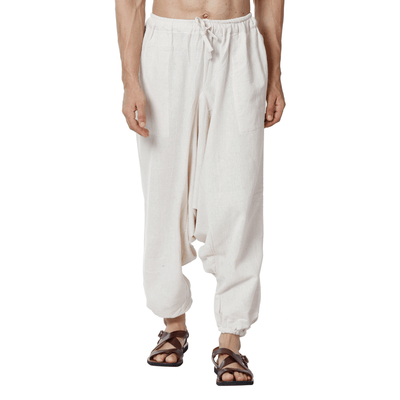 Men's Harem Pack of 2 | Cream & Black | Fits Waist Sizes 28 to 36 – Mens Pyjama on Brown Living™. SKU: AT22AT25. Img 6.
