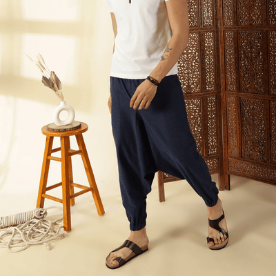Men's Harem Pack of 2 | Dark Blue & Black | Fits Waist Sizes 28 to 36 – Mens Pyjama on Brown Living™. SKU: AT21AT25. Img 7.