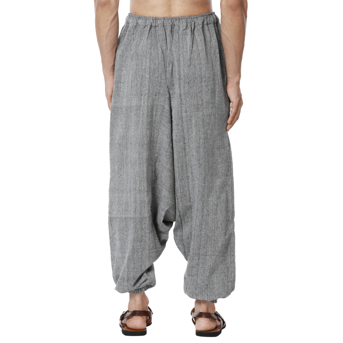 Men's Harem Pants | Grey | Fits Waist Size 28" to 36" – Mens Pyjama by Hope - House of Pure Eco available on Brown Living™. . SKU: AT01048. Img 6.