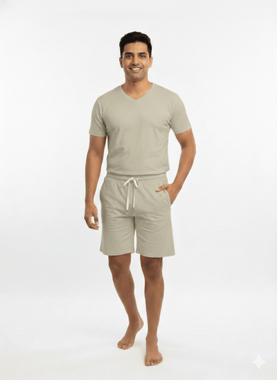 Men’s Herbal Infused V Neck Tee Shirt – Mens T-Shirt on Brown Living™. SKU: 3117004-02-05. Img 2.