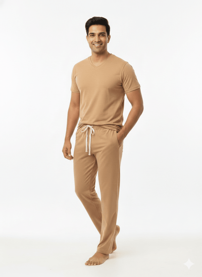 Men’s Herbal Infused V Neck Tee Shirt – Mens T-Shirt on Brown Living™. SKU: 3117004-02-05. Img 3.