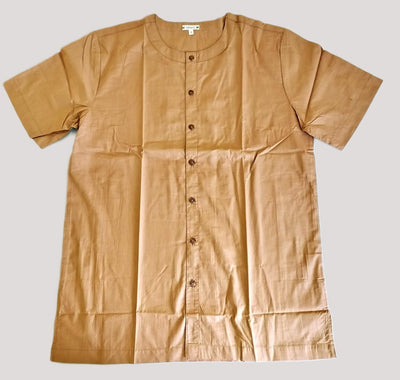 Men's Herbal - Infused Yoga & Meditation Shirt – Mens Shirt on Brown Living™. SKU: SHNO-BL-105. Img 3.