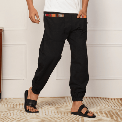 Men's Hopper | Black | Fits Waist Sizes 28 to 38 Inches – Mens Pyjama on Brown Living™. SKU: HOP - AT25. Img 10.