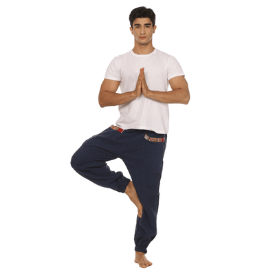 Men's Hopper | Dark Blue | Fits Waist Sizes 28 to 38 Inches – Mens Pyjama on Brown Living™. SKU: HOP - AT21. Img 13.