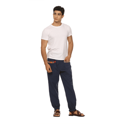 Men's Hopper | Dark Blue | Fits Waist Sizes 28 to 38 Inches – Mens Pyjama on Brown Living™. SKU: HOP - AT21. Img 9.