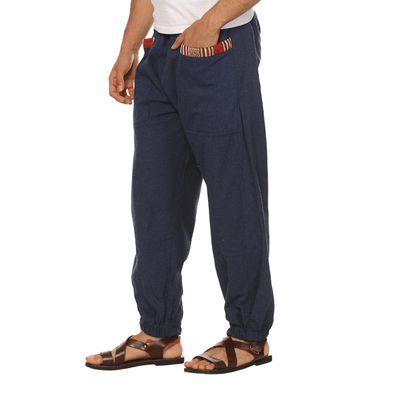 Men's Hopper | Dark Blue | Fits Waist Sizes 28 to 38 Inches – Mens Pyjama on Brown Living™. SKU: HOP - AT21. Img 11.