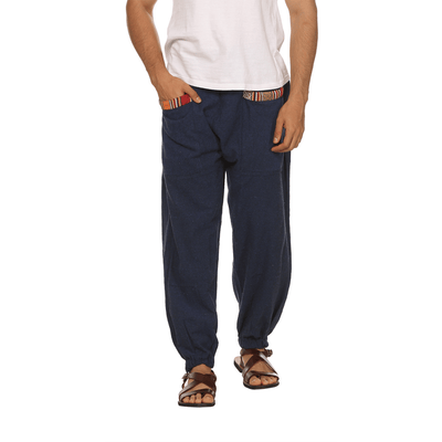 Men's Hopper | Dark Blue | Fits Waist Sizes 28 to 38 Inches – Mens Pyjama by Hope - House of Pure Eco available on Brown Living™. . SKU: HOP - AT21. Img 2.