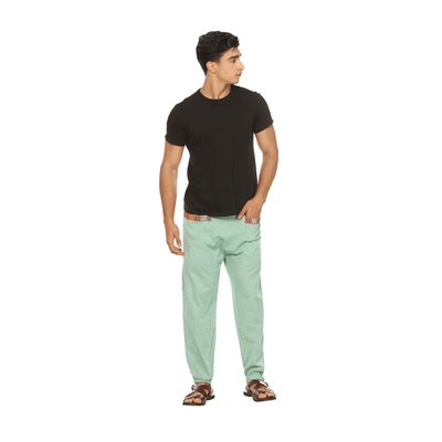 Men's Hopper | Green | Fits Waist Sizes 28 to 38 Inches – Mens Pyjama on Brown Living™. SKU: HOP - AT47. Img 7.