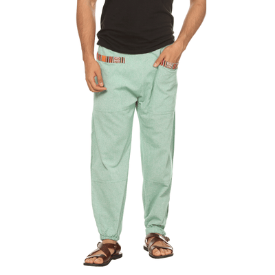 Men's Hopper | Green | Fits Waist Sizes 28 to 38 Inches – Mens Pyjama on Brown Living™. SKU: HOP - AT47. Img 9.
