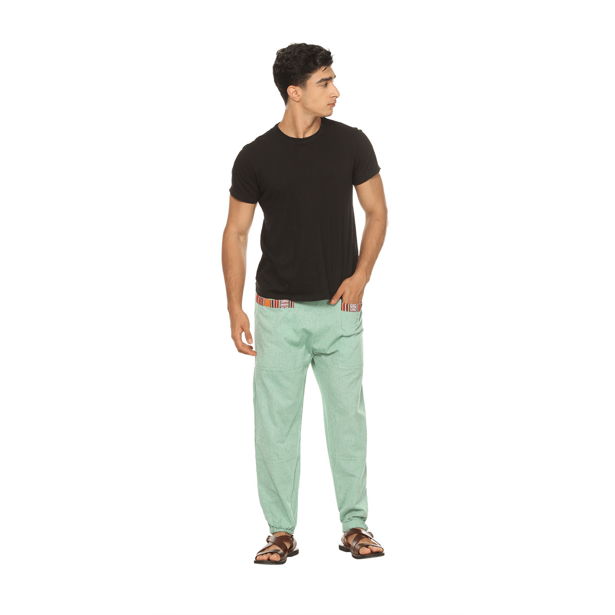 Men's Hopper | Green | Fits Waist Sizes 28 to 38 Inches – Mens Pyjama by Hope - House of Pure Eco available on Brown Living™. . SKU: HOP - AT47. Img 2.
