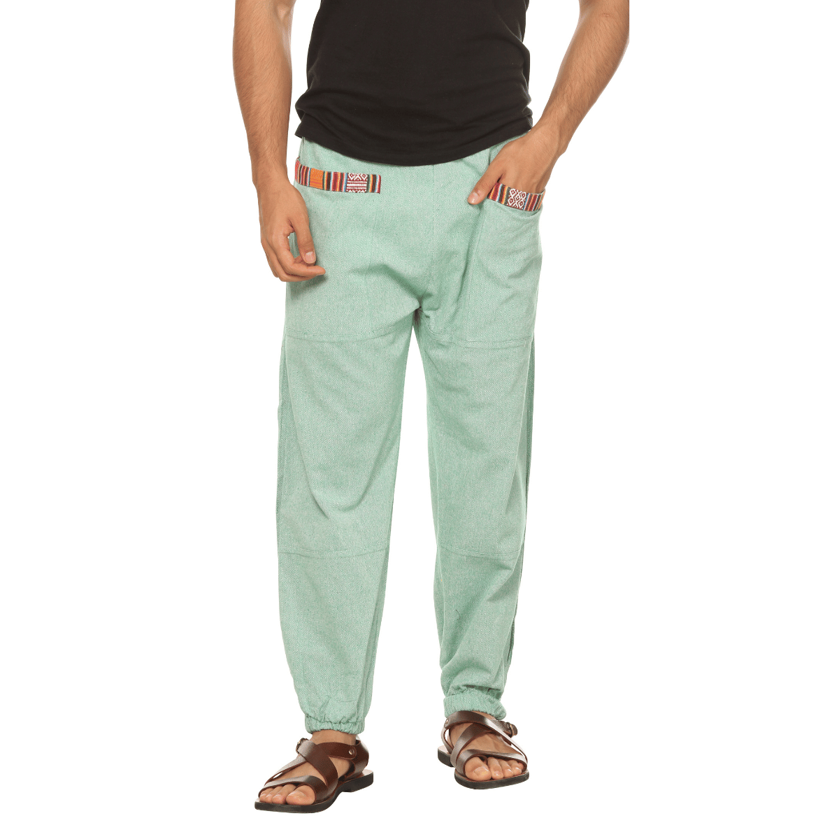 Men's Hopper | Green | Fits Waist Sizes 28 to 38 Inches – Mens Pyjama by Hope - House of Pure Eco available on Brown Living™. . SKU: HOP - AT47. Img 4.