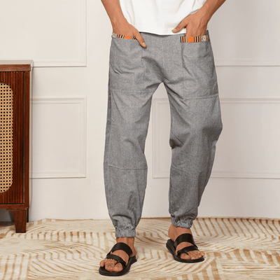 Men's Hopper | Grey | Fits Waist Sizes 28 to 38 Inches – Mens Pyjama on Brown Living™. SKU: HOP - AT23. Img 11.