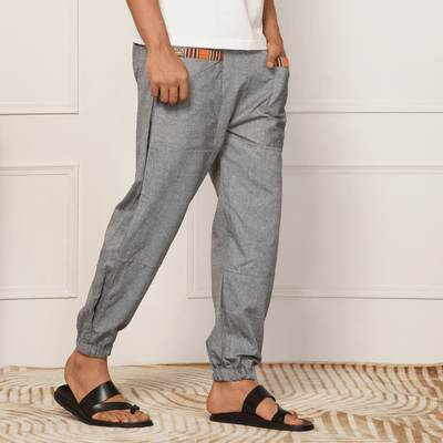 Men's Hopper | Grey | Fits Waist Sizes 28 to 38 Inches – Mens Pyjama on Brown Living™. SKU: HOP - AT23. Img 10.