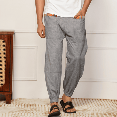Men's Hopper | Grey | Fits Waist Sizes 28 to 38 Inches – Mens Pyjama on Brown Living™. SKU: HOP - AT23. Img 12.