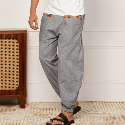 Men's Hopper | Grey | Fits Waist Sizes 28 to 38 Inches – Mens Pyjama on Brown Living™. SKU: HOP - AT23. Img 1.