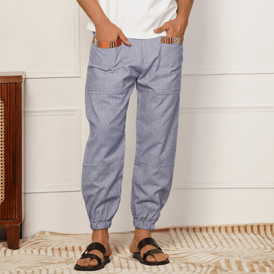 Men's Hopper | Lavender Blue | Fits Waist Sizes 28 to 38 Inches – Mens Pyjama by Hope - House of Pure Eco available on Brown Living™. . SKU: HOP - AT41. Img 1.