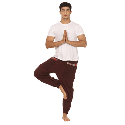 Men's Hopper | Maroon | Fits Waist Sizes 28 to 38 Inches – Mens Pyjama on Brown Living™. SKU: HOP - AT24. Img 7.
