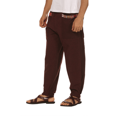 Men's Hopper | Maroon | Fits Waist Sizes 28 to 38 Inches – Mens Pyjama on Brown Living™. SKU: HOP - AT24. Img 4.
