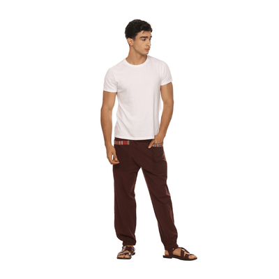 Men's Hopper | Maroon | Fits Waist Sizes 28 to 38 Inches – Mens Pyjama on Brown Living™. SKU: HOP - AT24. Img 5.