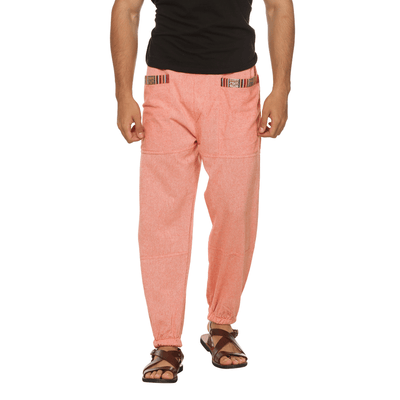 Men's Hopper | Orange | Fits Waist Sizes 28 to 38 Inches – Mens Pyjama on Brown Living™. SKU: HOP - AT42. Img 7.