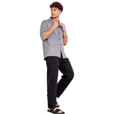 Men's Lounge Pant | Black | Fits Waist Size 28" to 36" – Mens Pyjama on Brown Living™. SKU: AT01015. Img 11.