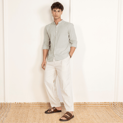 Men's Lounge Pant | Cream | Fits Waist Size 28 to 36 inches – Mens Pyjama by Hope - House of Pure Eco available on Brown Living™. . SKU: AT01012. Img 2.