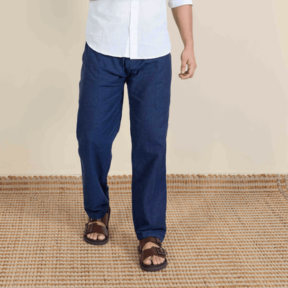 Men's Lounge Pant | Dark Blue | Fits Waist Size 28" to 36" – Mens Pyjama by Hope - House of Pure Eco available on Brown Living™. . SKU: AT01011. Img 6.
