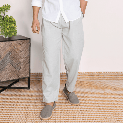 Men's Lounge Pant | Melange Grey | Fits Waist Size 28" to 36" – Mens Pyjama by Hope - House of Pure Eco available on Brown Living™. . SKU: AT01017. Img 1.