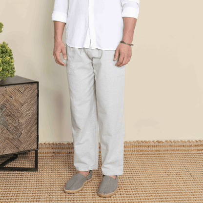Men's Lounge Pant | Melange Grey | Fits Waist Size 28" to 36" – Mens Pyjama by Hope - House of Pure Eco available on Brown Living™. . SKU: AT01017. Img 4.