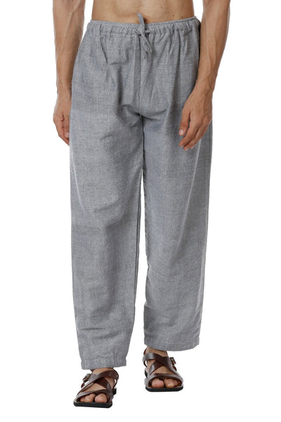 Men's Lounge Pants | Grey | Fits Waist Size 28" to 36" – Mens Pyjama on Brown Living™. SKU: AT01038. Img 1.