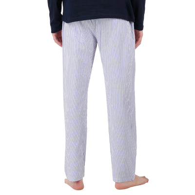 Men’s Navy Nightwear Set | Comfortable Cotton Sleepwear – Mens Pyjama on Brown Living™. SKU: ARZIKI095-NAVY-M. Img 6.
