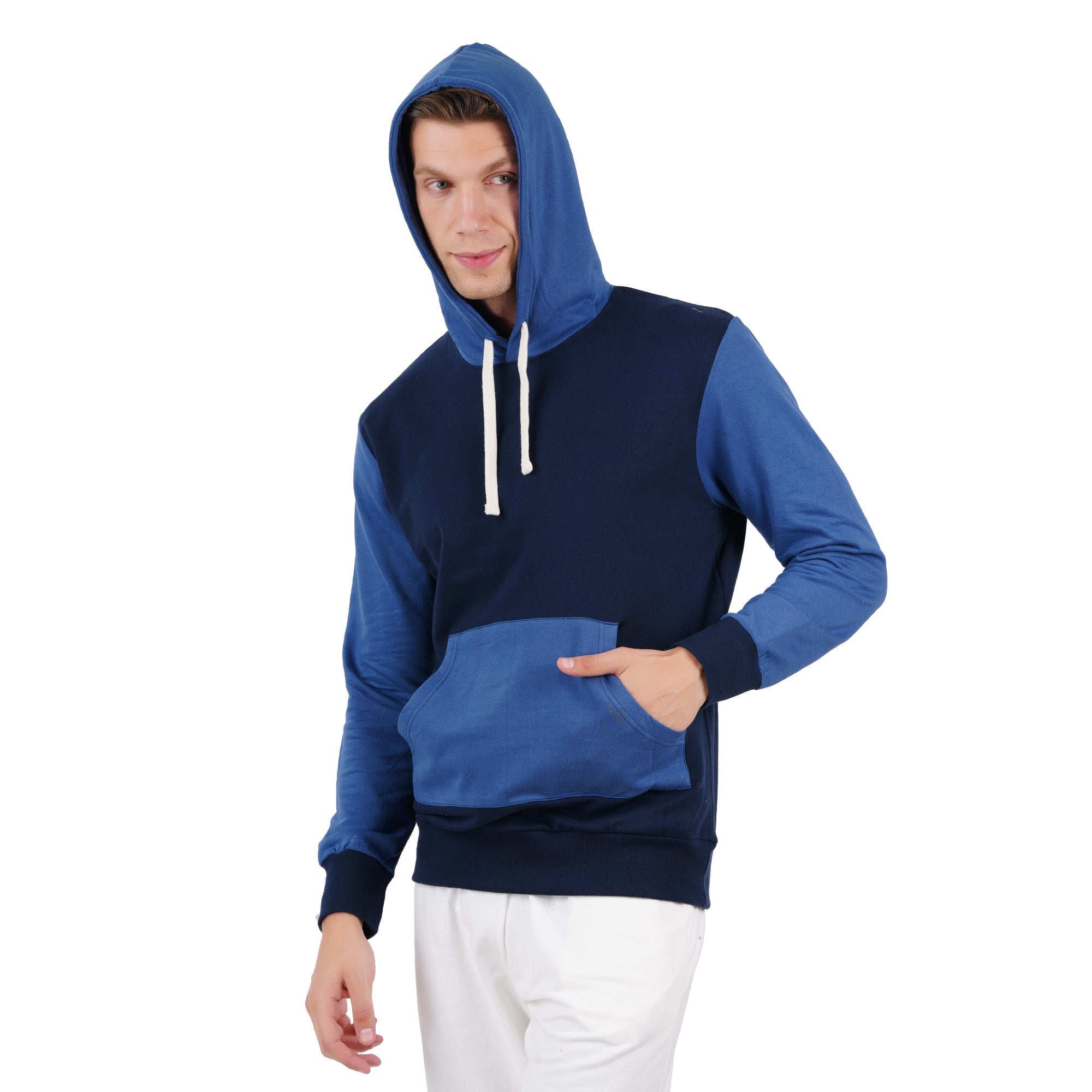 Men’s Navy Pullover | Comfortable Everyday Knitwear – Mens Trousers on Brown Living™. SKU: ARZIKI2-NAVY-M. Img 3.