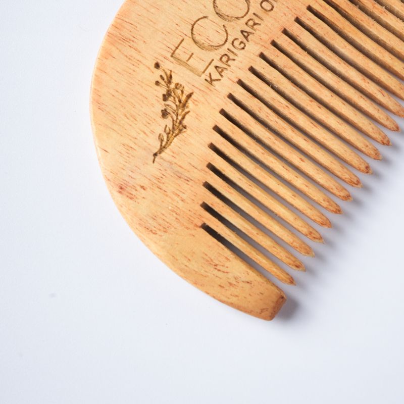 Men’s Neem Wood Beard Comb | Verified Sustainable by Brown Living™