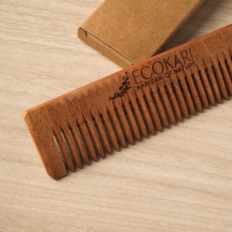 Men’s Neem Wooden Pocket Comb | Verified Sustainable by Brown Living™