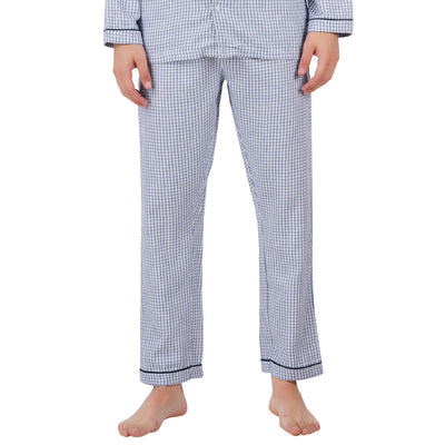 Men’s Nightwear Blue Checks | Comfortable Sleepwear – Mens Trousers on Brown Living™. SKU: ARZIKI108-BLUECHECKS-M. Img 5.