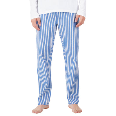 Men’s Nightwear Blue & White Stripe Loungewear Pants – Mens Trousers on Brown Living™. SKU: ARZIKI094-WHITE-M. Img 5.