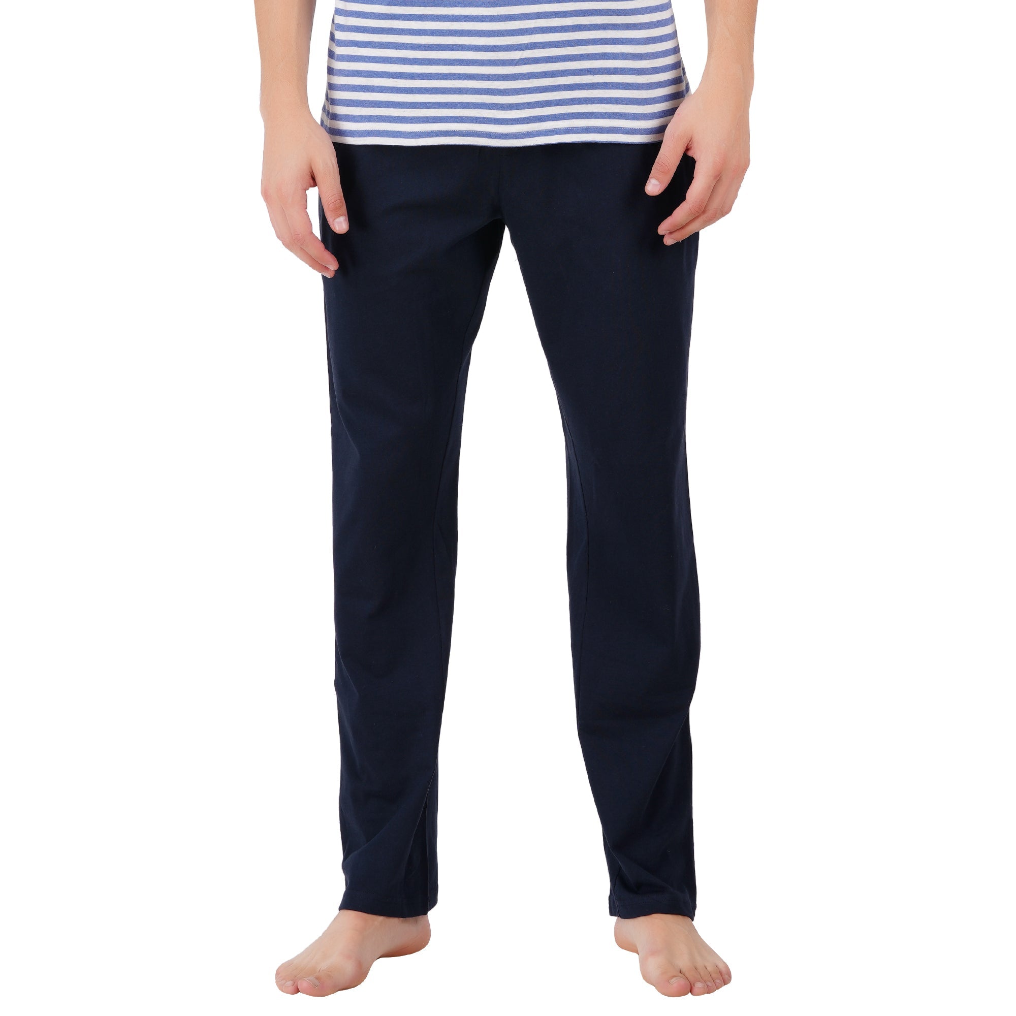 Men’s Nightwear Navy Loungewear Pants – Mens Trousers on Brown Living™. SKU: ARZIKI092-NAVY-M. Img 5.