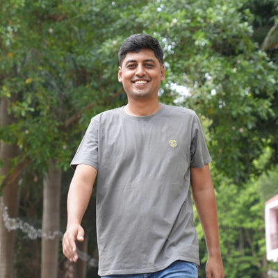 Men’s Organic T-Shirt – Plant Dyed, 0 Toxin, Anti - Microbial & Healthy – Mens T-Shirt on Brown Living™. SKU: BVM013BM. Img 5.