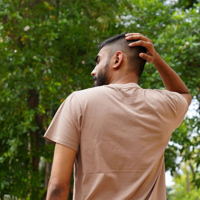 Men’s Organic T-Shirt – Plant Dyed, 0 Toxin, Anti - Microbial & Healthy – Mens T-Shirt on Brown Living™. SKU: BVM013YM. Img 9.