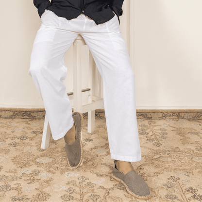 Men's Pyjama Pack of 2 | White & White | Fits Waist Sizes 28" to 36" – Mens Pyjama on Brown Living™. SKU: AT10AT10. Img 2.