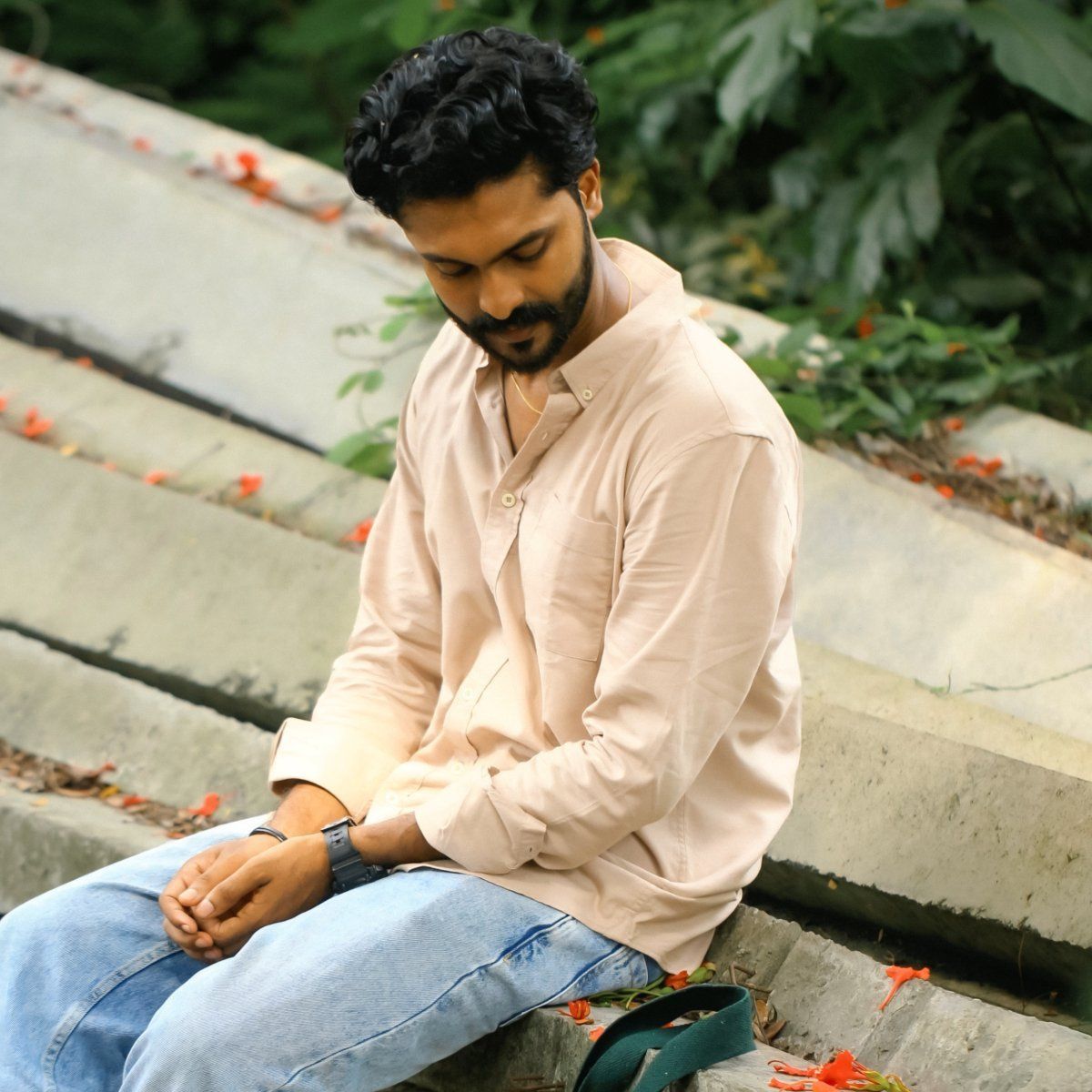 Men's Sandstone Cotton Casual Shirt – Mens Shirt on Brown Living™. SKU: OX - BG - F - S. Img 5.