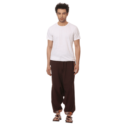 Men's Tribal Harem | Maroon | Fits Waist Sizes 28 to 36 Inches – Mens Pyjama on Brown Living™. SKU: AT01024ND. Img 14.