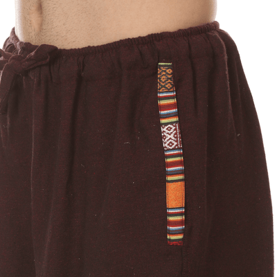 Men's Tribal Harem | Maroon | Fits Waist Sizes 28 to 36 Inches – Mens Pyjama on Brown Living™. SKU: AT01024ND. Img 5.