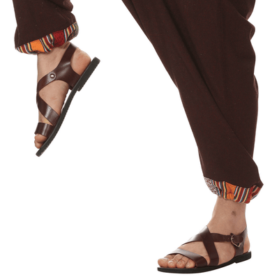 Men's Tribal Harem | Maroon | Fits Waist Sizes 28 to 36 Inches – Mens Pyjama on Brown Living™. SKU: AT01024ND. Img 4.