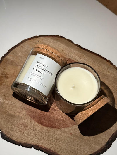 Mental Breakdown Candle - Scented with Cherry Silk – Candles & Fragrances on Brown Living™. SKU: SS-05. Img 1.