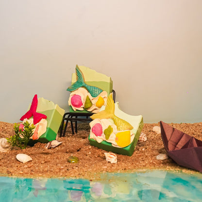 Mermaid Soap Bar - Ocean Inspired Shimmer Soap – Body Soap on Brown Living™. SKU: SS-26. Img 1.